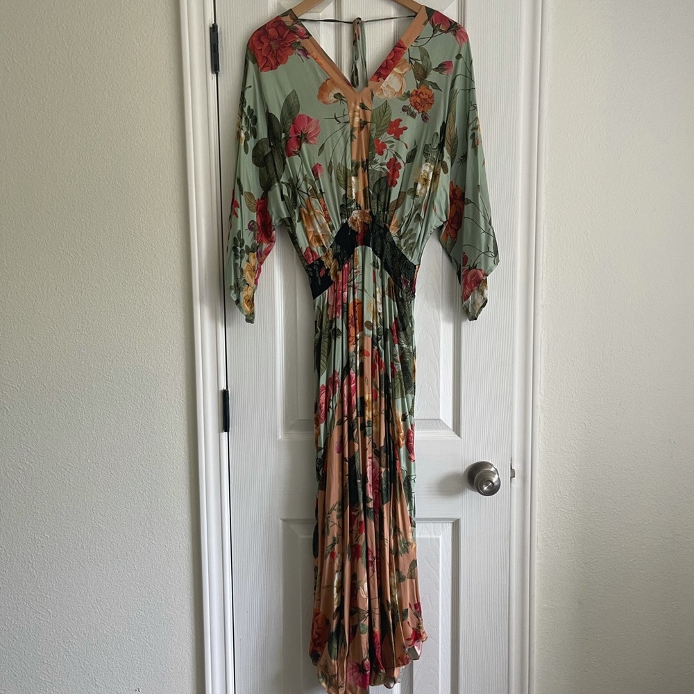 Farm Rio Anthropologie Floral Marilla Maxi Dress